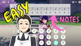 【EASY】Isabellas Lullaby  The Promised Neverland  Genshin Impact Lyre with NOTES  Tutorial 原神樂譜 [upl. by Gerlac]