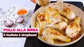 Cosce di pollo alla birra in padella una ricetta facile e golosa per una cena sfiziosa [upl. by Ofloda]