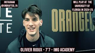 7foot7 Olivier Rioux AllCanadian Game Highlights and Interview  Florida Gators commit [upl. by Eade]