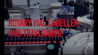 Vial Labeller and Trayloader RL F500 and TM3  Teaser Machine [upl. by Reahard]