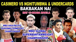 CASIMERO VS NGHITUMBWA FULL FIGHT UNDERCARDS  WILJON MINDORO VS INOUE GIEMEL MAGRAMO VINCE PARAS [upl. by Lehcir]