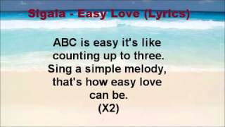 Sigala Easy Love Lyrics [upl. by Sileray356]