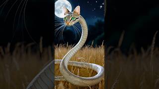 Amazing Animal Fusion Hybrid cat plus snake hybrid with Other Animal Speciesanimals shorts yt [upl. by Ynnij]