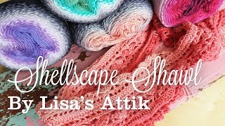 Crocheting a Shellscape Shawl in Scheepjes Whirl [upl. by Ekard441]