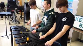 Radioactive  6 hands marimba [upl. by Ender]