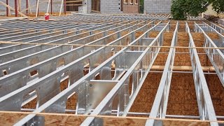 WoodFramed Buildings Benefit From Composite TotalJoist Steel Construction  Installation Video [upl. by Nehttam569]