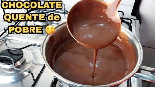 CHOCOLATE QUENTE de POBRE COM ACHOCOLATADO e MAISENA ECONÔMICO e FÁCIL de FAZER 😋 [upl. by Keir]