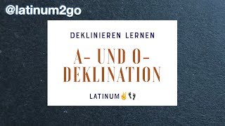 Latein Übungen A und O Deklination deklinieren lernen Lektion 3 Übung 1 [upl. by Lapo]