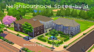 🏘️ neighbourhood build 🏘️  For Rent EP  Whimsy EXPANDED Legacy Challenge  Sims 4 [upl. by Nosdrahcir]