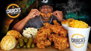 Churchs Chicken Feast Mukbang 먹방 [upl. by Bravin]