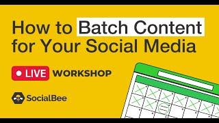 How to Batch Content for Your Social Media [upl. by Ayanet]