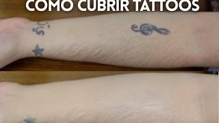 COMO CUBRIR UN TATTOO CON MAQUILLAJE REGULAR [upl. by Armstrong]