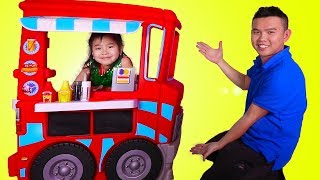 Jannie Pretend Play with Food Truck Kitchen Toyset [upl. by Adiuqal]