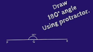 How to draw 180 degree angle using protractor make 180 degree angle using protractor shsirclasses [upl. by Anipsed]