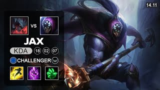 Jax vs Aatrox Top  EUW Challenger  Patch 1411 Season 14 [upl. by Ranna]