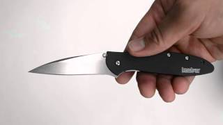 Kershaw 1660SWBLK  Leek  Stonewashed Black [upl. by Alded]