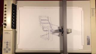 Roland DXY1150 draws Shaking Chair [upl. by Hgielrak49]