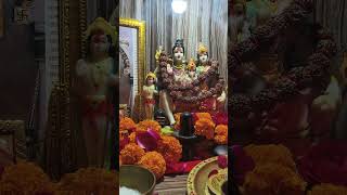 Leke Pooja ki thali🙏❤️ bhajan youtubeshorts jaimatadi [upl. by Nirtiak]