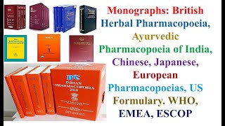 monographs pharmacopoeia indian japnesepharmacy britsh european worldhealthorganization [upl. by Garnes225]