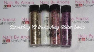 Sprinkling amp Burnishing Glitter Application Tutorial [upl. by Goth999]