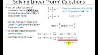 Solving a System of Non Linear Equations by Transfroming to Linear Form [upl. by Eenattirb587]