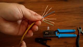 Terminating Cat5eCat6 cable using EZConnectors [upl. by Lacagnia145]