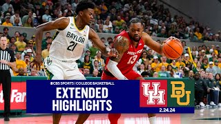 No 3 Houston at No 11 Baylor College Basketball Highlights  CBS Sports [upl. by Anastasie]