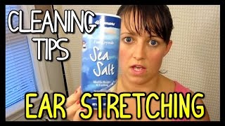 Ear Stretching Cleaning Tips 📍 How To With Kristin [upl. by Mian31]