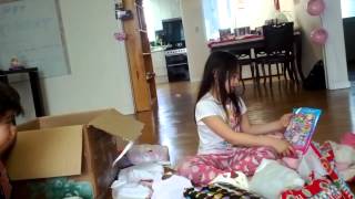 Katelyn opening birthday presents [upl. by Janaye]