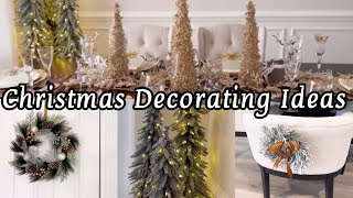 Christmas Decorate With Me  Entryway Living amp Dining Room  Modern Glam christmas viralvideo [upl. by Kit]