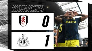 Fulham 0 Newcastle United 1  Premier League Highlights [upl. by Hagar828]