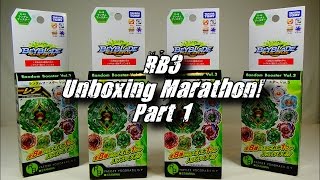 Beyblade Burst UNBOXING MARATHON Part 1  B49 Random Booster Vol 3 ベイブレードバースト [upl. by Aelber570]