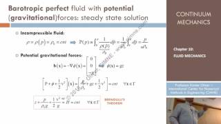 Continuum Mechanics – Ch10  Lecture 7 – Barotropic Perfect Fluids [upl. by Penelopa576]