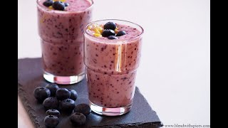 Mango Blueberry Smoothie Recipe  How to Make Blueberry Mango Smoothie Recipe [upl. by Awe]