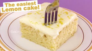 THE EASIEST LEMON CAKE EVER Quick and Easy Lemon Cake Recipe [upl. by Bremble]