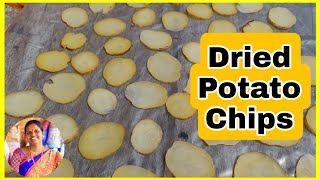 Sun Dried Potato Chips  Easy Recipe  Tasty Dry Aloo Chips  సంవత్సరం పాటు నిలువ ఉంటాయి [upl. by Meekah997]