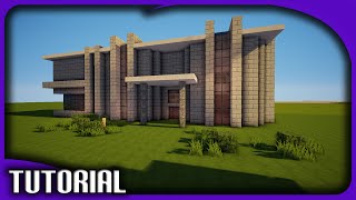 Como hacer una casa Moderna y funcional para Survival en Minecraft  Tutorial [upl. by Aikam821]