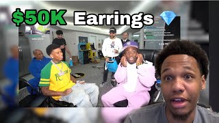 NLE Buys Kai Cenat 50k Earrings [upl. by Eudo208]