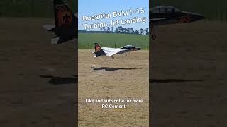 RC BVM F15 Turbine Jets Incredible Landing Moment rcairplane [upl. by Ecidnac]