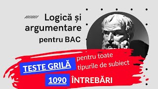 TESTE GRILA  teorie Curs Logica si argumentare pentru BAC [upl. by Walford]