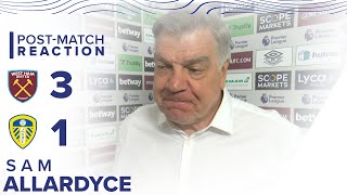 SAM ALLARDYCE REACTION  WEST HAM UNITED 31 LEEDS UNITED  PREMIER LEAGUE [upl. by Garcon87]