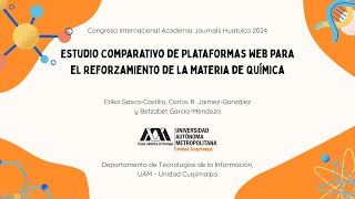 Estudio Comparativo de Plataformas Web para el Reforzamiento de la Materia de Química [upl. by Tenaej]