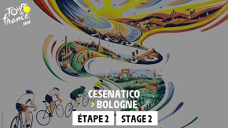 Stage 2  Cesenatico  Bologne TourdeFrance 2024 [upl. by Brahear]