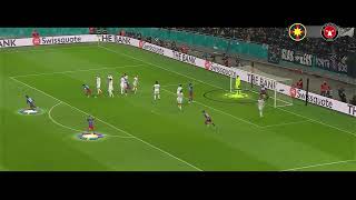 FCSB vs Midtjylland Goool F Tanase FCSB Europa League [upl. by Yduj348]