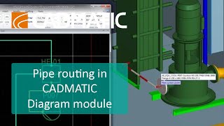 Pipe routing in CADMATIC Diagram module [upl. by Sausa281]