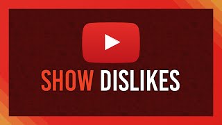 Show Dislikes on YouTube again Quick GuideWorkaround 2024 [upl. by Ainnek34]