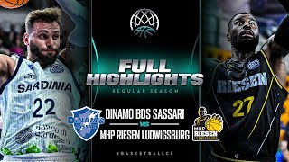 Banco di Sardegna Sassari v MHP RIESEN Ludwigsburg  Full Game Highlights  BasketballCL 202324 [upl. by Brightman238]