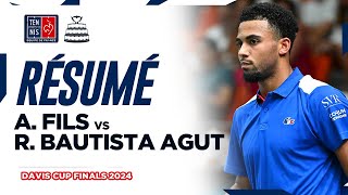 🇫🇷🇪🇸 RÉSUMÉ Fils vs Bautista Agut  Davis Cup Finals 2024 [upl. by Cristen559]