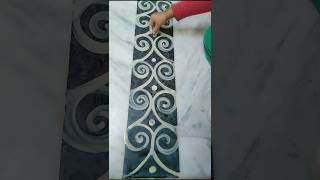 New stylish alpona 2025 uniqueborder rangoli easyborder art shortsviral [upl. by Arracot667]