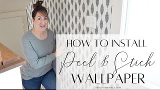 How to Hang Peel and Stick Wallpaper  Simple Tips to Do It Yourself [upl. by Carma]